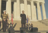 Michael Feinstein and the US Marine Corps Band perform at the Lincoln Memorial