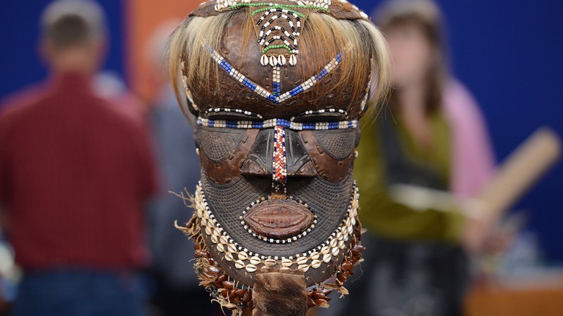 Kuba "Bwoom" Helmet Mask, ca. 1900 Antiques Roadshow PBS