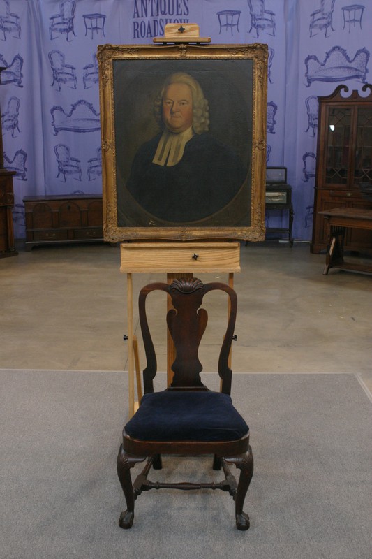Reverend Edward Holyoke Portrait (1749) & 18thCentury Boston Chair
