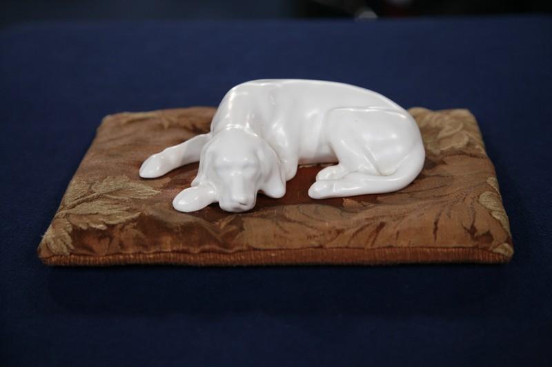 Roseville "Ivory" Dog Figurine, ca. 1932 Antiques Roadshow PBS