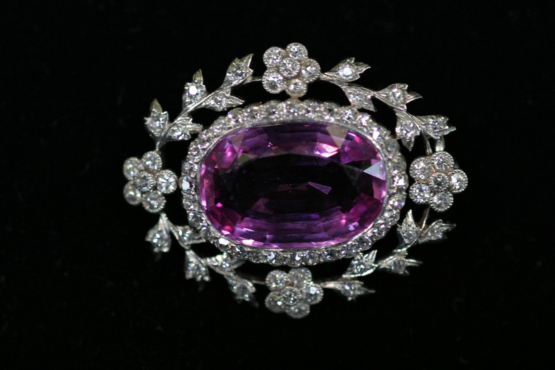 Topaz Diamond Brooch, ca. 1900 Antiques Roadshow PBS