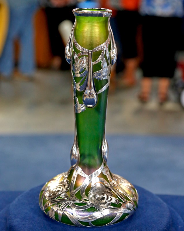 20thCentury Loetz Silver Overlay Vase Antiques Roadshow PBS