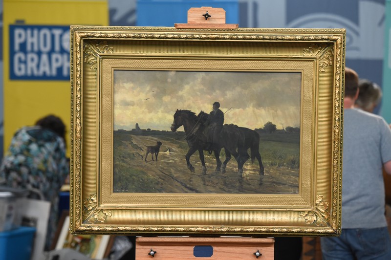 Frans van Leemputten Oil Painting, ca. 1875 Antiques Roadshow PBS