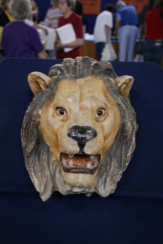 Early 20thCentury Papiermâché Circus Lion's Head Antiques Roadshow