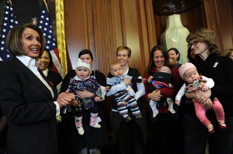 House Speaker Nancy Pelosi held a news conference with children's advocates at the Capitol.