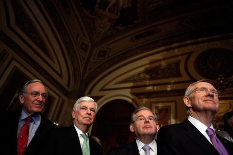 Democratic Sens. Tom Harkin of Iowa, Chris Dodd of Connecticut, Robert Menendez of New Jersey and Majority Leader Harry Reid of Nevada