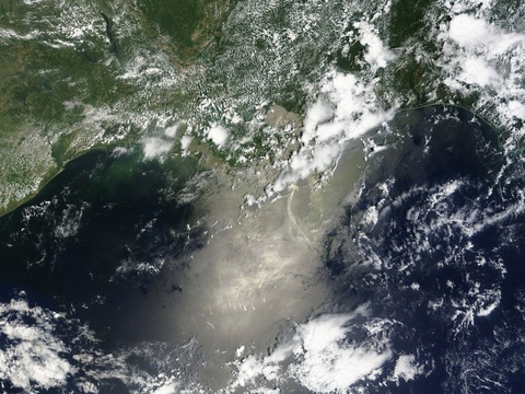 NASA photo of oil spill