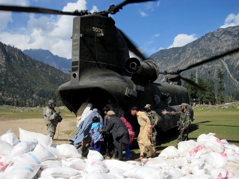 Delivering aid in the Swat valley