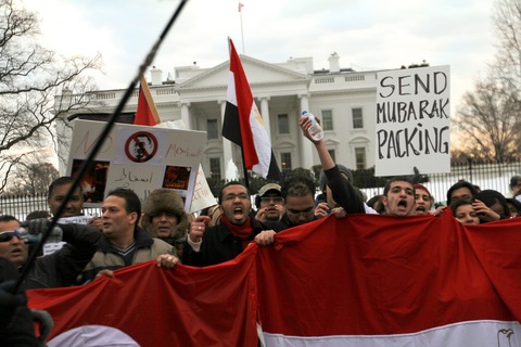 Anti-Mubarak Demonstration at the White House; photo by Collin David Anderson via Flickr