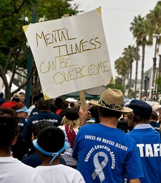 National Alliance on Mental Illness rally in Santa Monica, Calif.; Creative Commons photo courtesy Flickr user marctonysmith