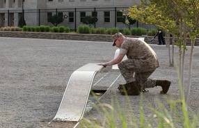 Visitors View Pentagon Memorial After Bin Laden is Killed