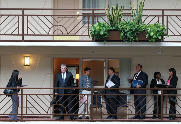 Job seekers; photo by Justin Sullivan/Getty Images