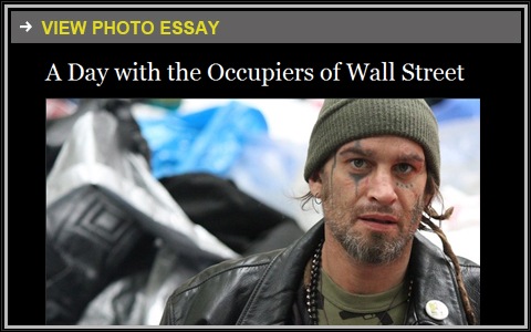 Promo for Occupy Wall Street photo essay