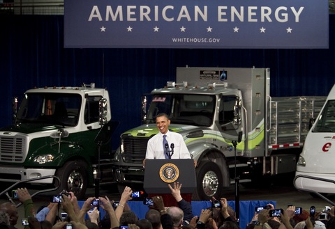 President Obama; photo by John W. Adkisson/Getty Images