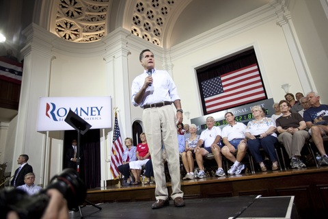 Mitt Romney; photo by Edward Linsmier/Getty Images