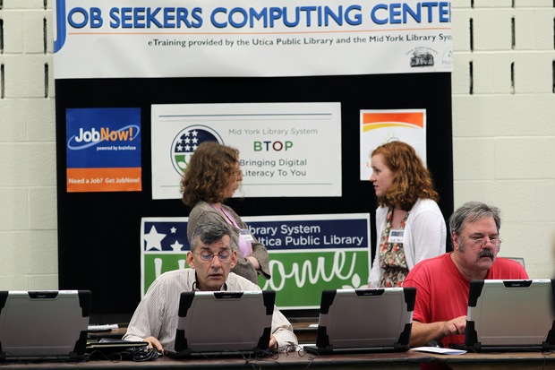 Job fair; photo by Spencer Platt/Getty Images
