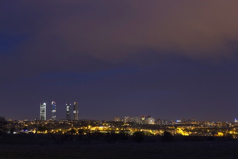 Night skyline of Madrid