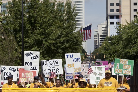 Charlotte Labor Day Parade; photo by Jared Soares for the PBS NewsHour