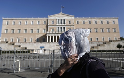 Symbolizing Austerity's Suffocating Impacts