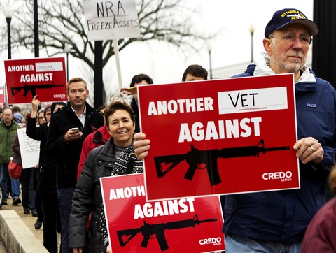 Protesters March Against Assault Weapons