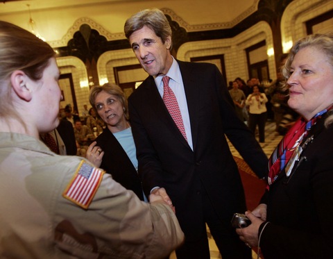 U.S. Senator John Kerry Meets Troops in Baghdad