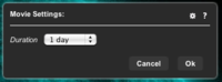 Movie settings dialog