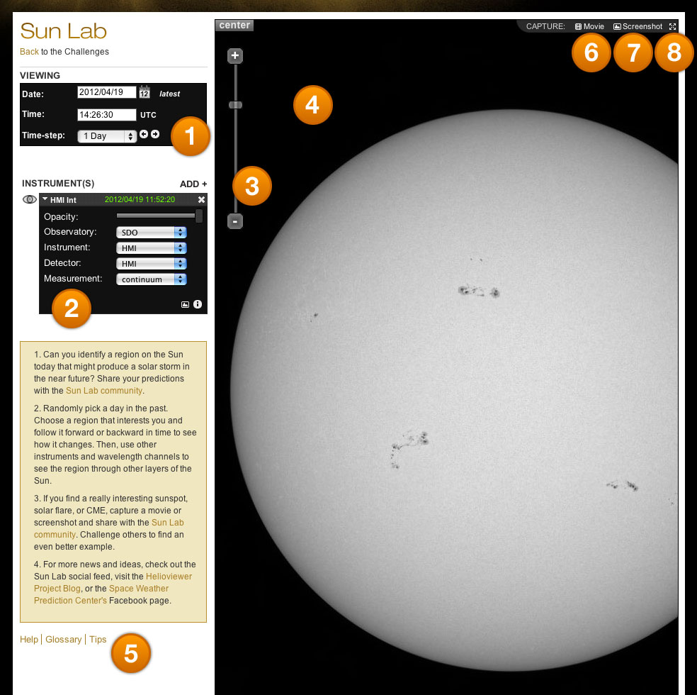 main elements of the helioviewer
