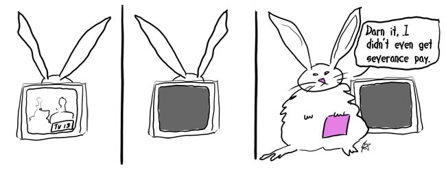 Cartoon on the analog to digital tv transition