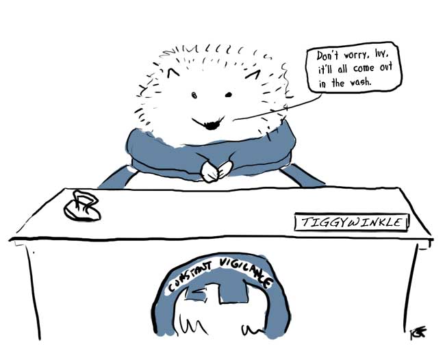 Mrs. Tiggywinkle Cyberczar cartoon